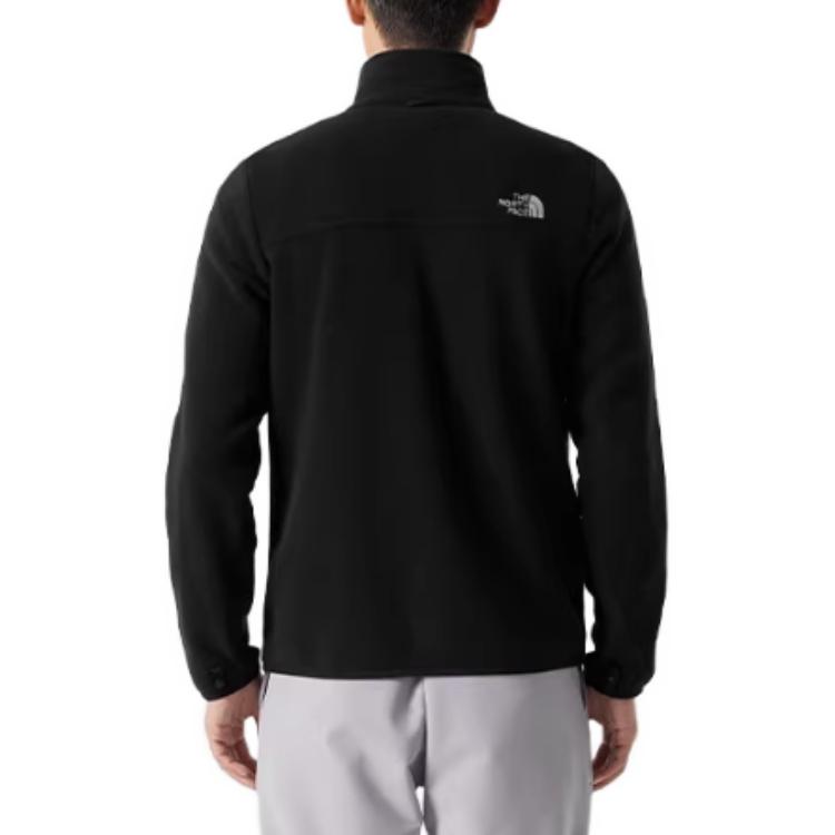 The North Face Velvet Jackets Men's Black Stand Collar Thickened NF0A83O9-JK3