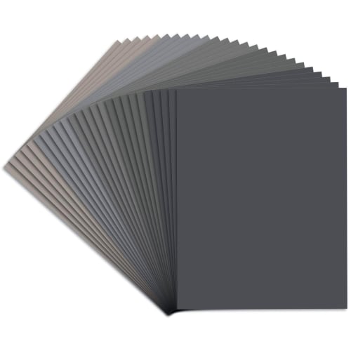 IROKCAKPT Waterproof Sandpaper Set, 15 Sheets (230mm X 280mm), 5 Types: 1000, 1500, 2000, 3000, and 5000, 3 Sheets of Each, Perfect for Cars, Metal Po