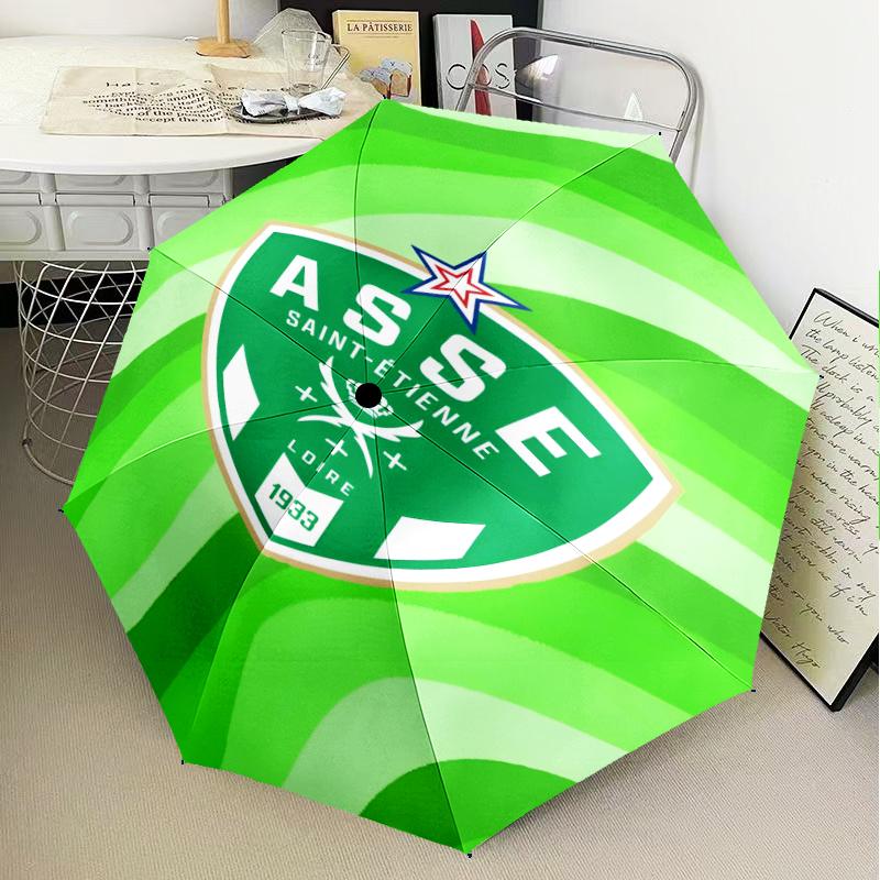 Asse Saint-etienne Crest Umbrella Folding umbrella, automatic umbrella 8-Frame for Travel, camping Use Gift for Halloween Christmas