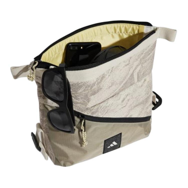 New Adidas Lifestyle Polyester Shoulder Bag, Crossbody Bag Regular Men's Beige & Putty Beige & White JD5855