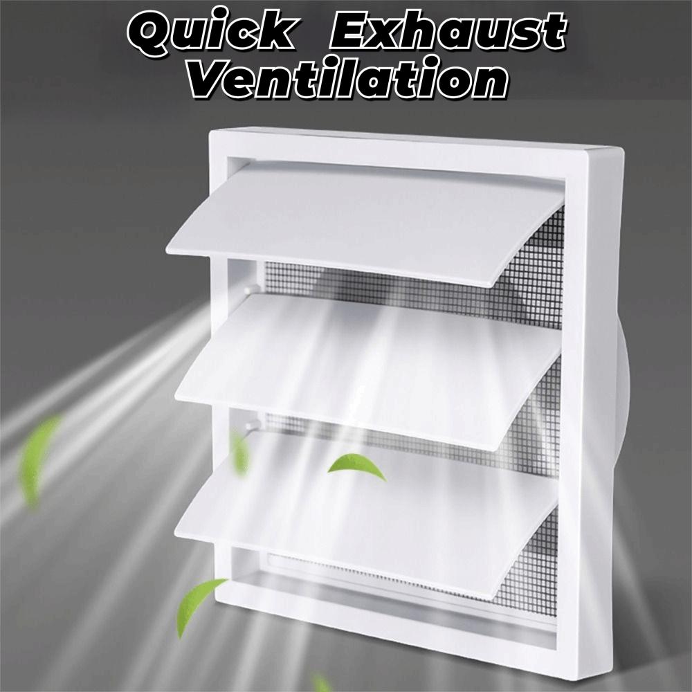 Vent Systems White Vent Cover Grille With Screen One-Directional Dryer Vent Hood Plastic Air Exhaust Grille