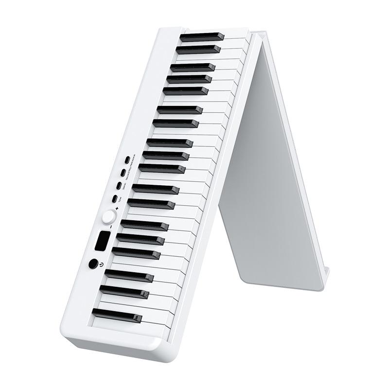 88-Key Folding Electronic Piano with Weighted Hammer Action, MIDI, CE Certified.