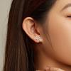 S925 Sterling Silver Dragonfly Sparkling CZ Hoop Earrings Hypoallergenic Animal Huggie Earrings for Women Jewelry