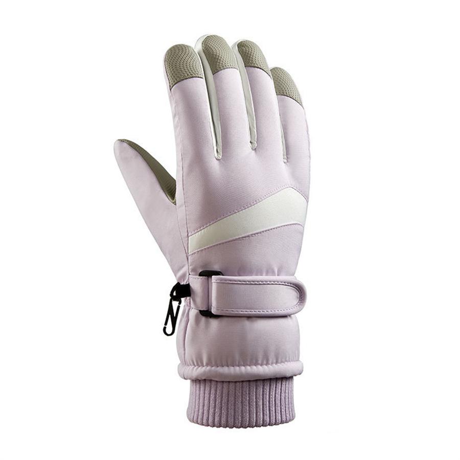 Women's Waterproof Winter Ski Gloves, Warm Fleece Lined, Anti-Slip Touchscreen Gloves for Snowboarding, Skiing