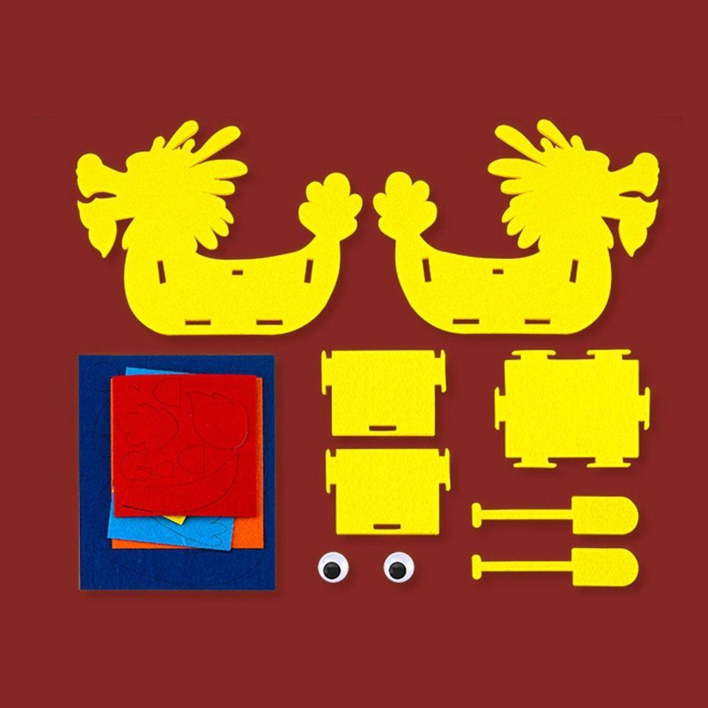 Cartoon Dragon Boat Handcraft Non Woven Fabric Boat Festival Material Package Classroom