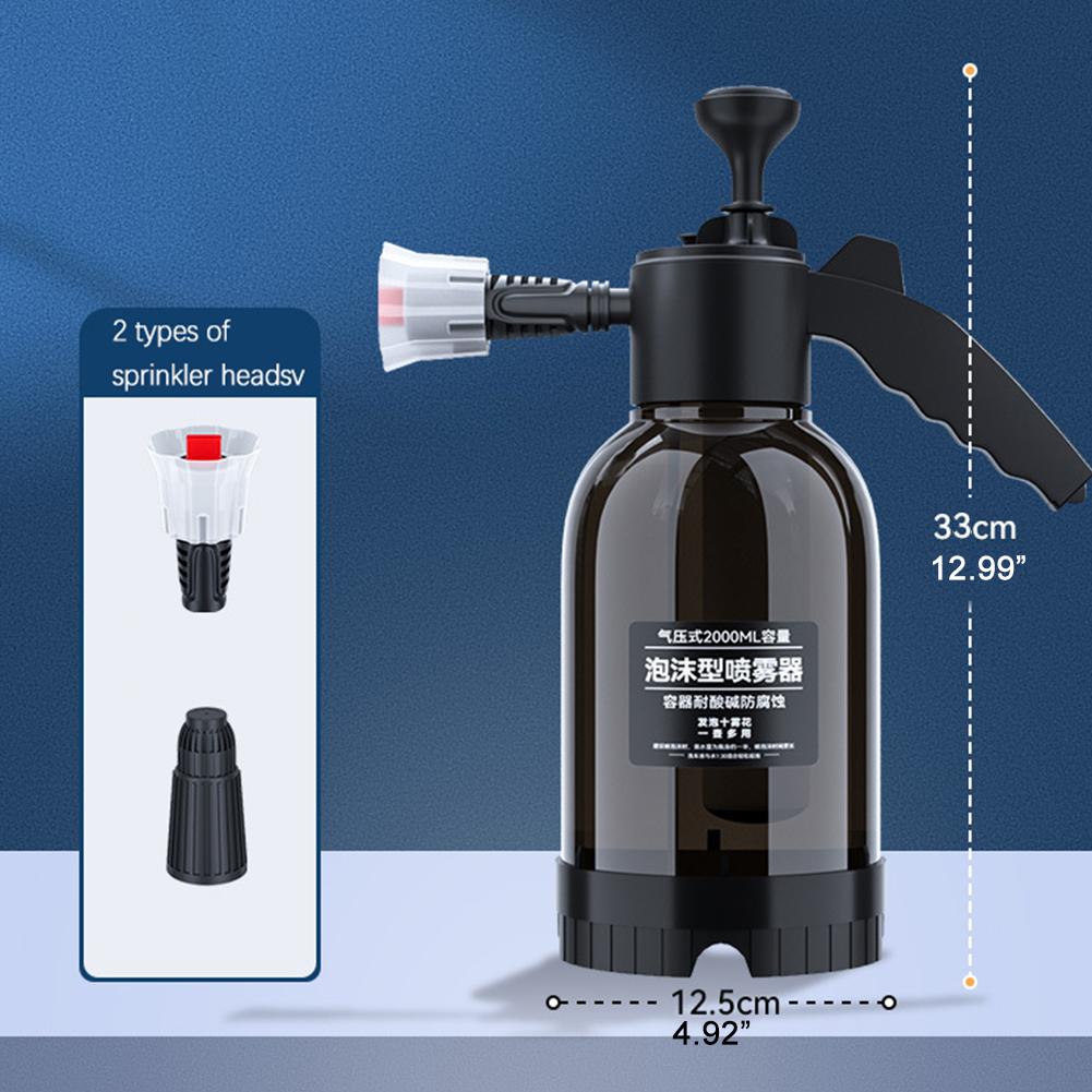 2L Car Wash Foam Sprayer Hand Pump Pneumatic Foam Cannon Snow Foam Car Wash Spray Bottle for Car Home Garden Cleaning Tools