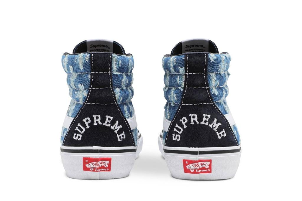 Vans Supreme x Sk8-Hi 'Blue Hole Punch Denim' VN0A38Z32DD Men's Shoes