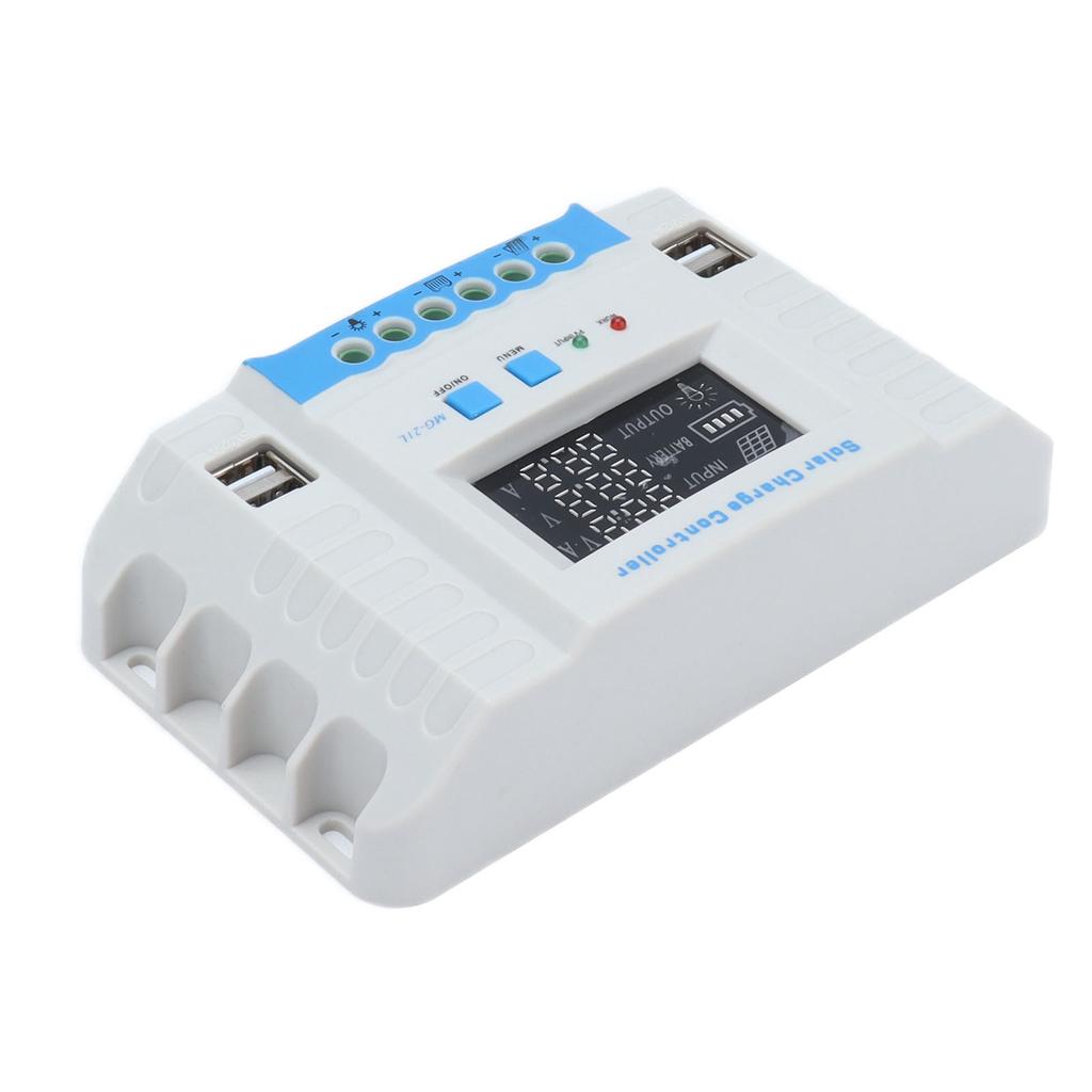 Solar Charge Controller LCD Display Electrical Protection Functions Impact Resistance Panel Regulator30A