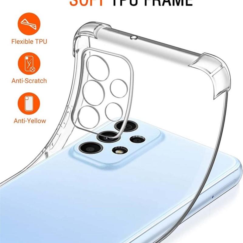 Plain AirBag Shockproof Clear Case for Samsung A52 A72 A12 A13 A23 A33 A53 A73 A04 A04S A14 A24 A34 A54 A22 A32 5G Cover