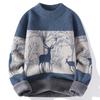 Pull d'hiver pour homme à col roulé en chenille - Haut chaud épais en velours pour adolescent