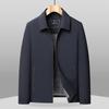 Men's Milk Silk Windproof Jacket - Spring/Autumn Business Casual, Non-Iron, Anti-Wrinkle, Soft Lapel Outerwear