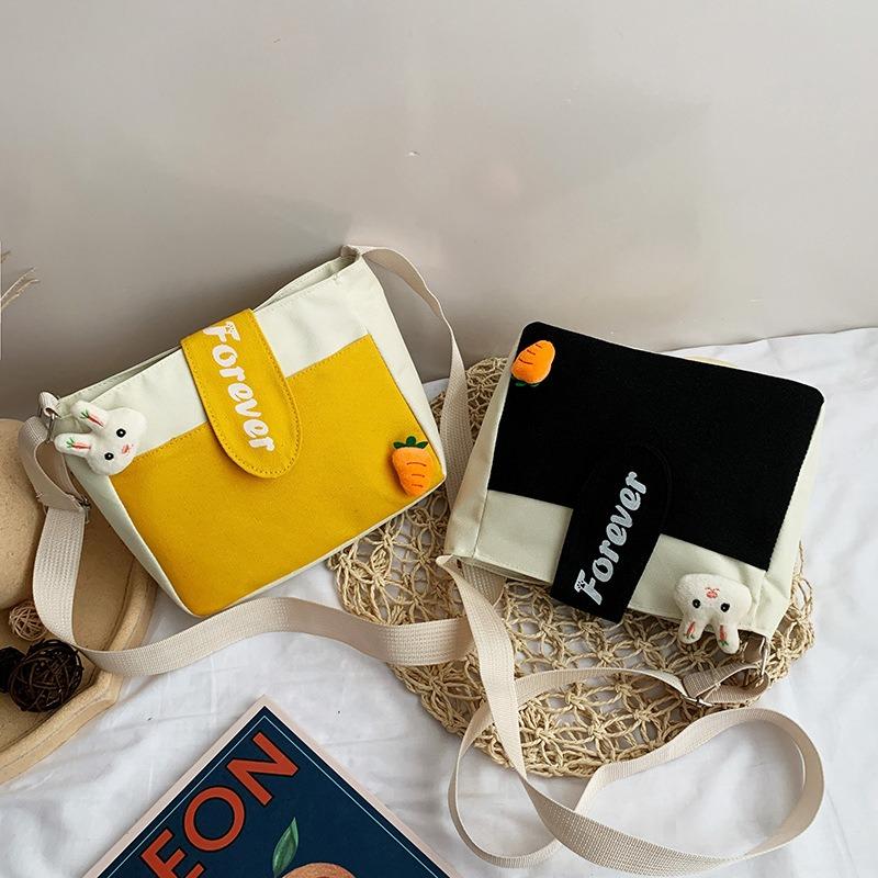 Small Square Bag 2 New Women's Bag Fashionable and Sweet Contrasting Color Shoulder Messenger Bag