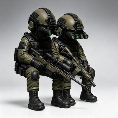 8CM Tactical Sniper Mini Figurine, Hyper-Realistic Special Forces Soldier Statue, Desk Decor Collectible for Gamers Vets