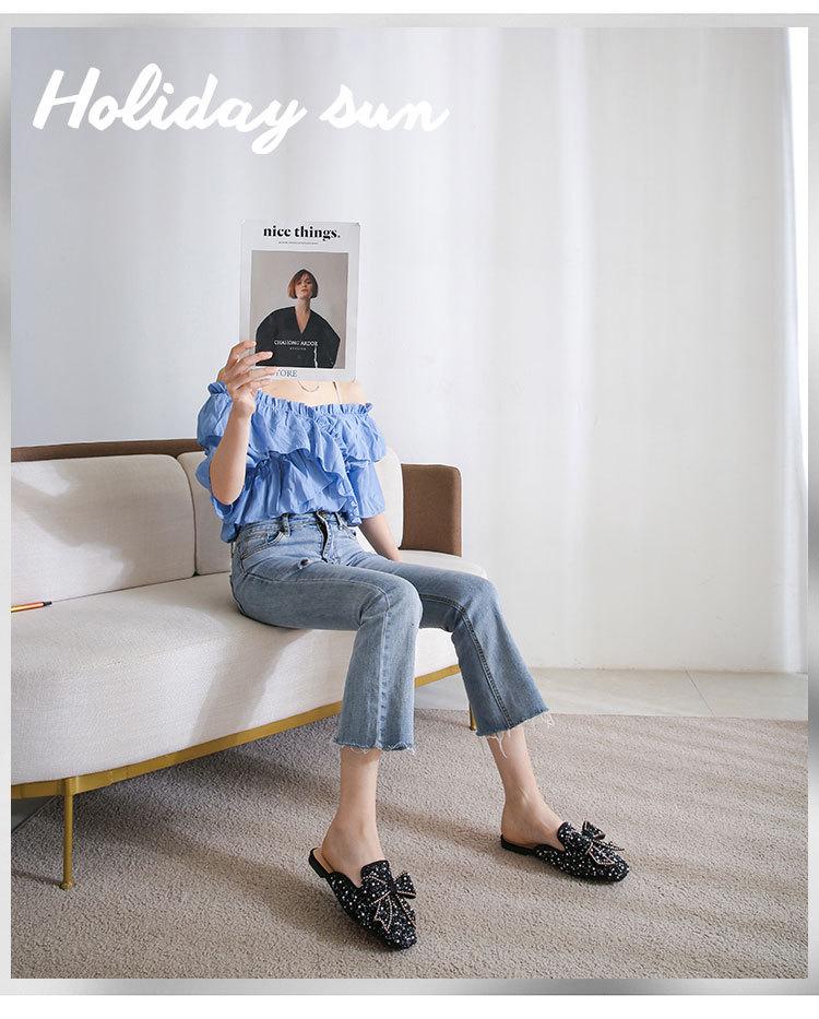 Women's Fashion Flat Soft Sole Half Slippers, Lazy Summer Sandals, Plus Sizes 41-43