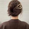 Headwear Metal Hairpin Hairstyle Tools Love Heart Hair Stick Sweet U-shaped Hair Stick  Bride