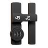 Solunaterra Sliding Door Lock, Aftermarket Combination Door Lock, for Rooms, Windows, and Entrances (Black Fluorescent, Horizontal Type)