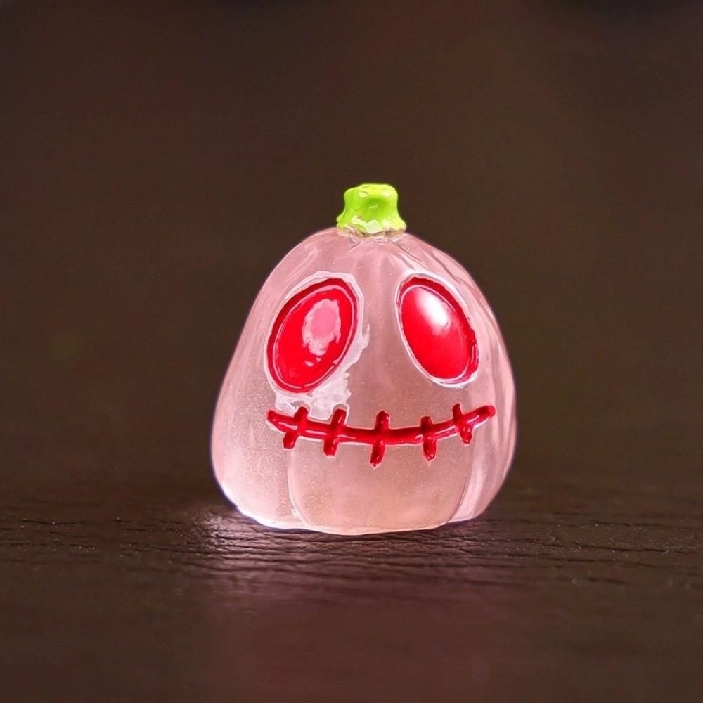 8pcs Resin Craft Pumpkin Ghost Miniatures Micro Landscape Little Statue  Garden Ornament