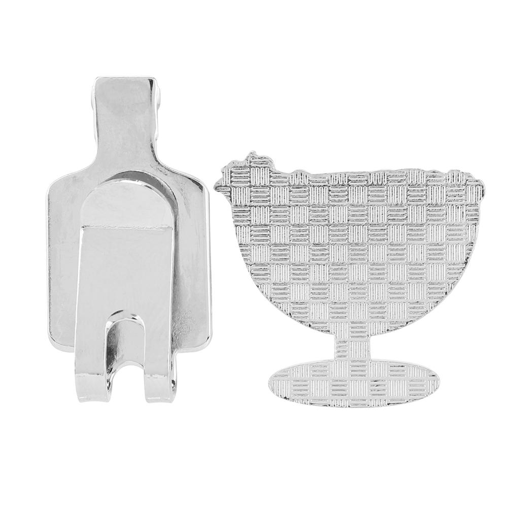 Hållbar Golfkeps-klämma i Rostfritt Stål med Avtagbar Magnetisk Bollmarkör