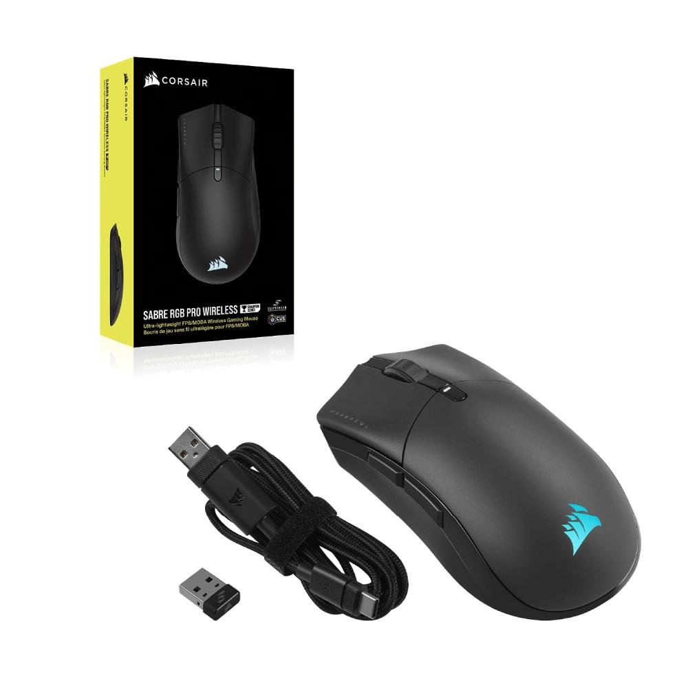 CORSAIR SABER RGB PRO WIRELESS Wireless Gaming Mouse CH-9313211-AP MS503 Black