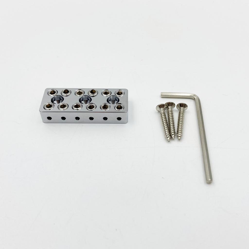 Brass 6-String Headless Electric Guitar String Locks Electric Guitar Fixed Nut Electric Guitar Saddle Bridge String Plate