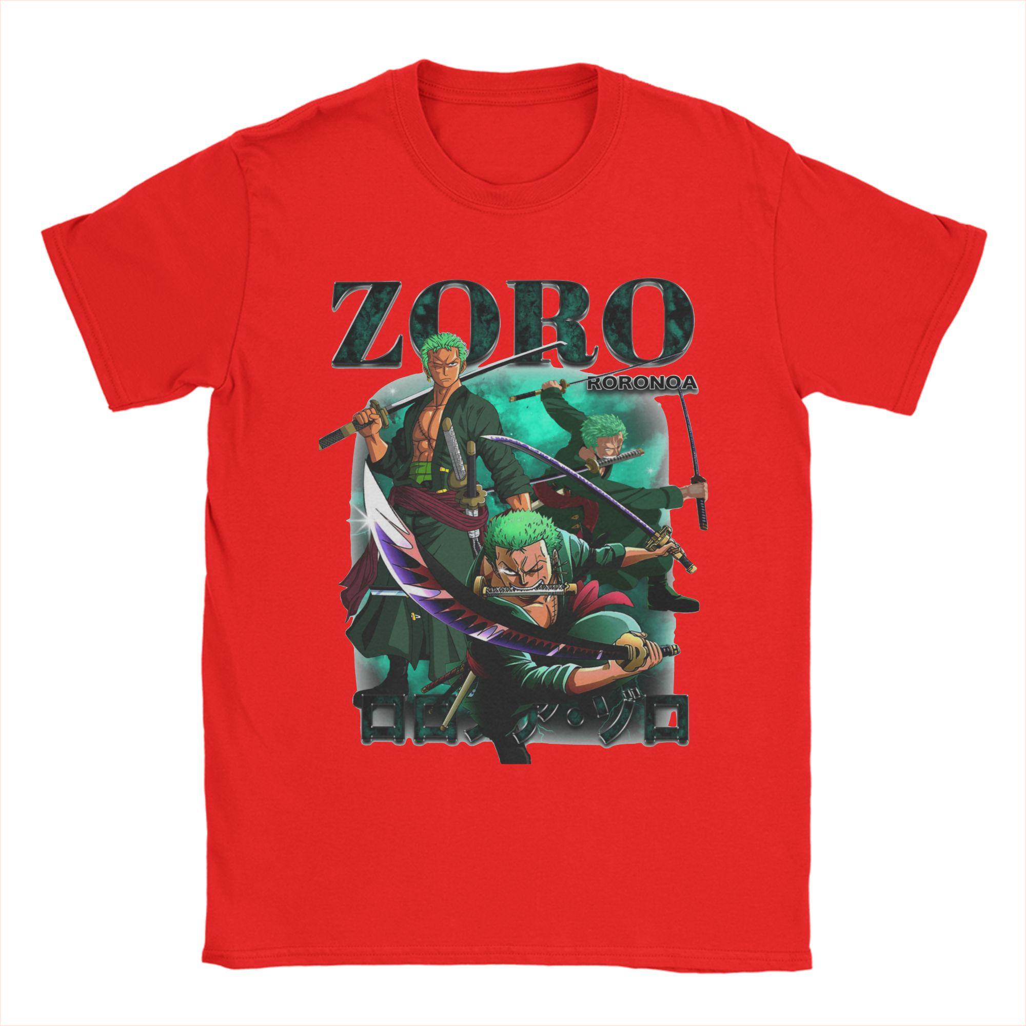 

Mens Roronoa Zoro Ones Pieces T Shirt Manga Anime Cotton Clothes Vintage Short Sleeve Round Neck Tees Birthday Present TShirts S
