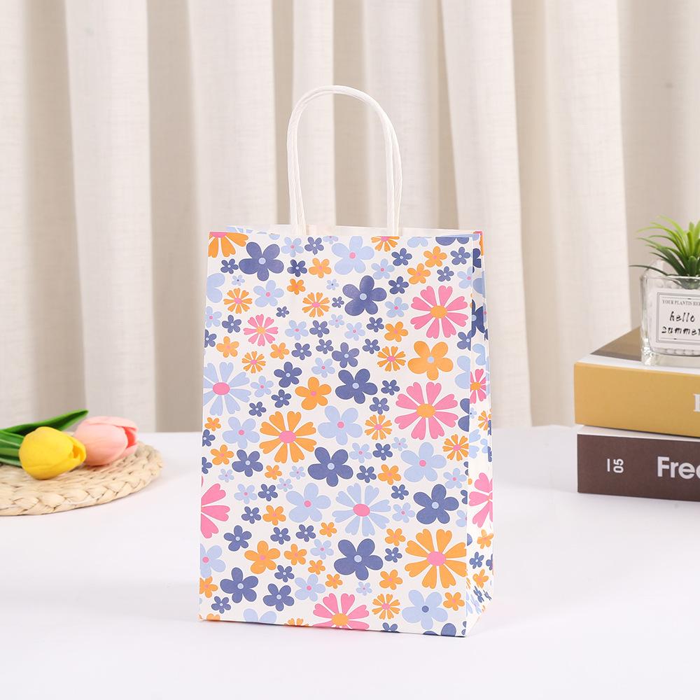 StoBag, Floral Flower Gift Tote Bags, Reusable Paper, for wedding, party, birthday supplies, Baby Shower, 12/30pcs