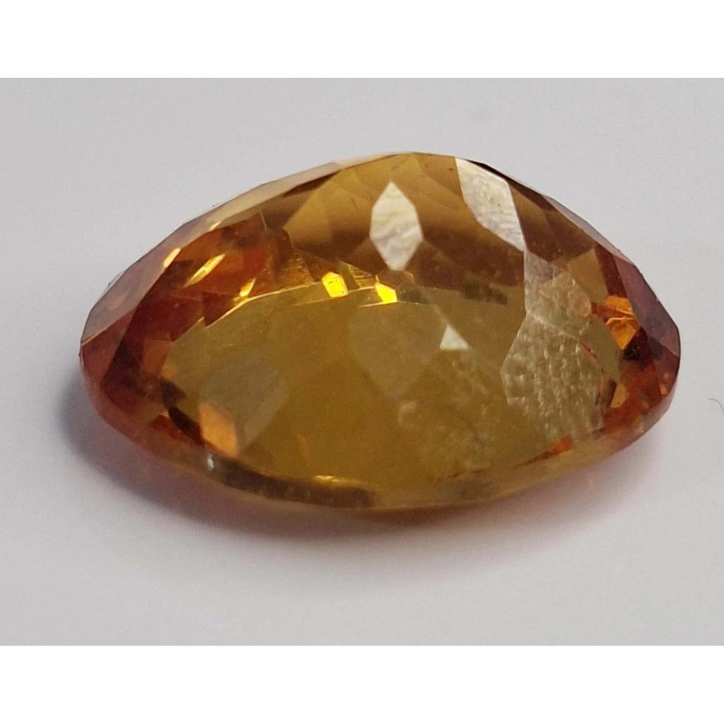 Natural Orangish Yellow Citrine 8-10 Ct Oval Cut Certified Fabulous Gemstone