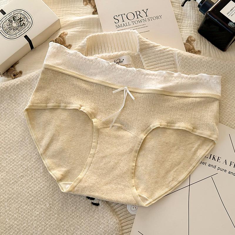 

Женские антибактериальные хлопковые трусики-слипы - Приятный к коже дизайн с отделкой «ушки» M [80–100 jin] зелёный