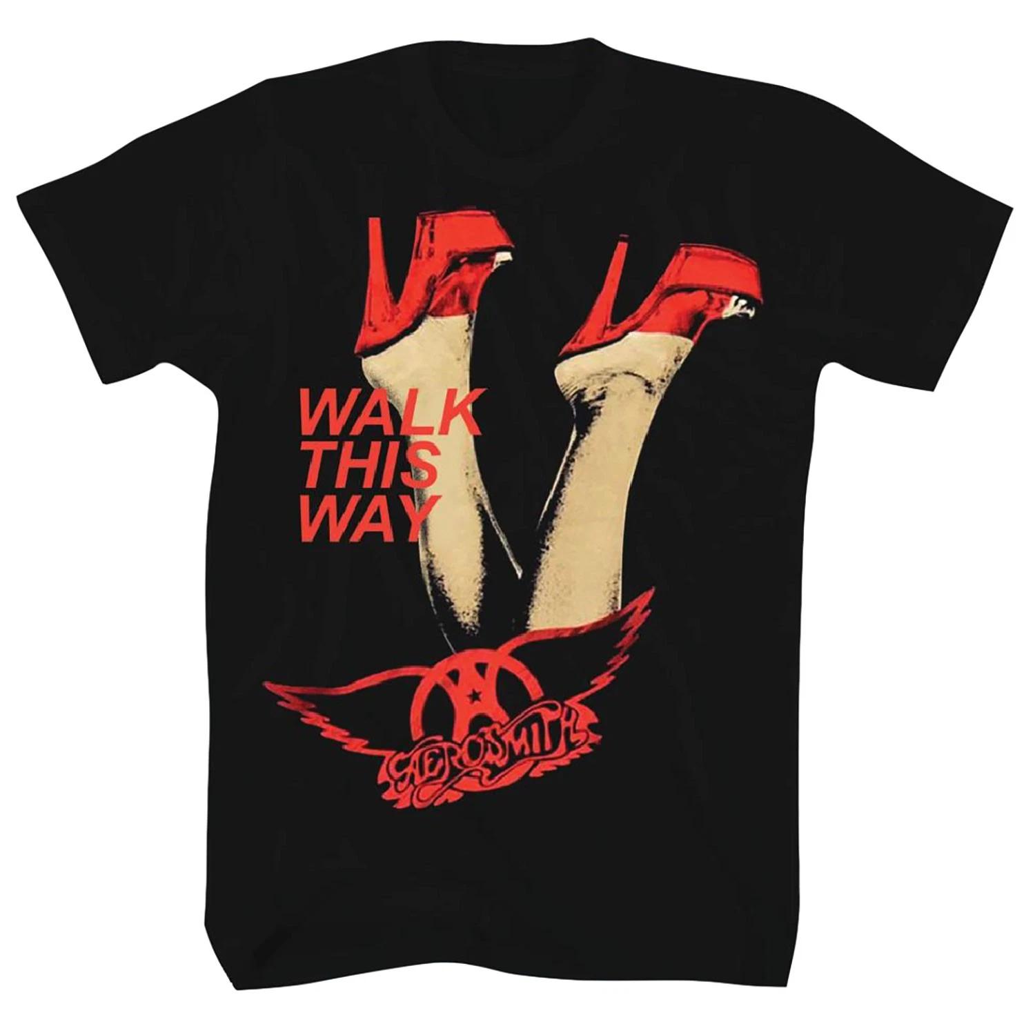 Men s Aerosmith Walk This Way T-shirt Small Black S