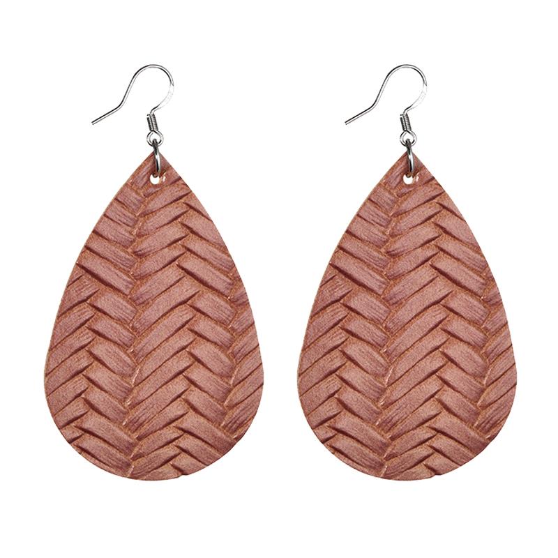 Fashion 29 Colors Teardrop Leather Earrings Lightweight Drop Earings Zircon Antique Dangle Earrings For Women Gifts Wholesale