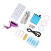 Rotary Motor Tattoo Machine Kit Tattoo Power Supply Foot Pedal Tattoo Tools 90‑265V PurpleUS Plug
