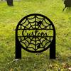 Spooky Spiderweb Halloween Metal Yard Stake Outdoor Decor Creepy Cool
