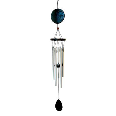 [A2339] - Wooden Chime 'Zen Attitude' Black Silver - 78x10 Cm