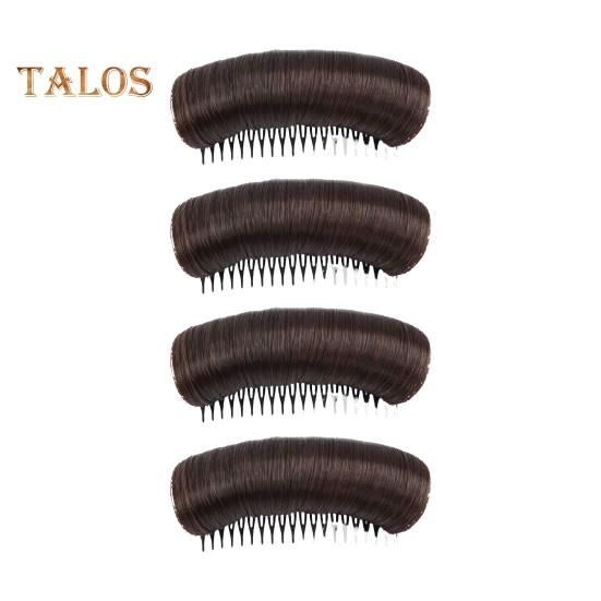 

4 шт., пучок для волос, невидимая пушистая подушечка для волос, черный, коричневый, накладная заколка для волос, расческа для объема волос, инструмент для укладки, женские аксессуары для волос темно-коричневого