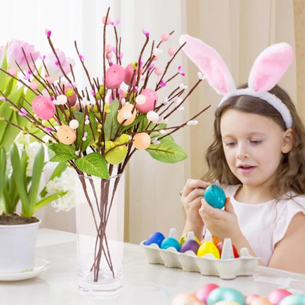 Ostereier Baum Zweig Plastik Heimdekoration Osterdekoration Schaumstoff DIY Bemalung Schaumstoff Hase Eier Für Heimdekorationen Für Ostern