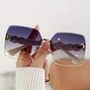 Fashionable New Women'S Frameless Sunglasses Simple Luxury Atmospheric Design Gradient Sunglasses