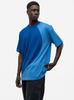 Men's Short Sleeve Oversize T-Shirt Blue / Light Blue GOOD LUCK Loopy M