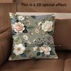 2D Vintage Floral Print Throw Pillow Covers Pattern Cushion Cover Suitable For Sofa Bedroom Car Pillow Cover