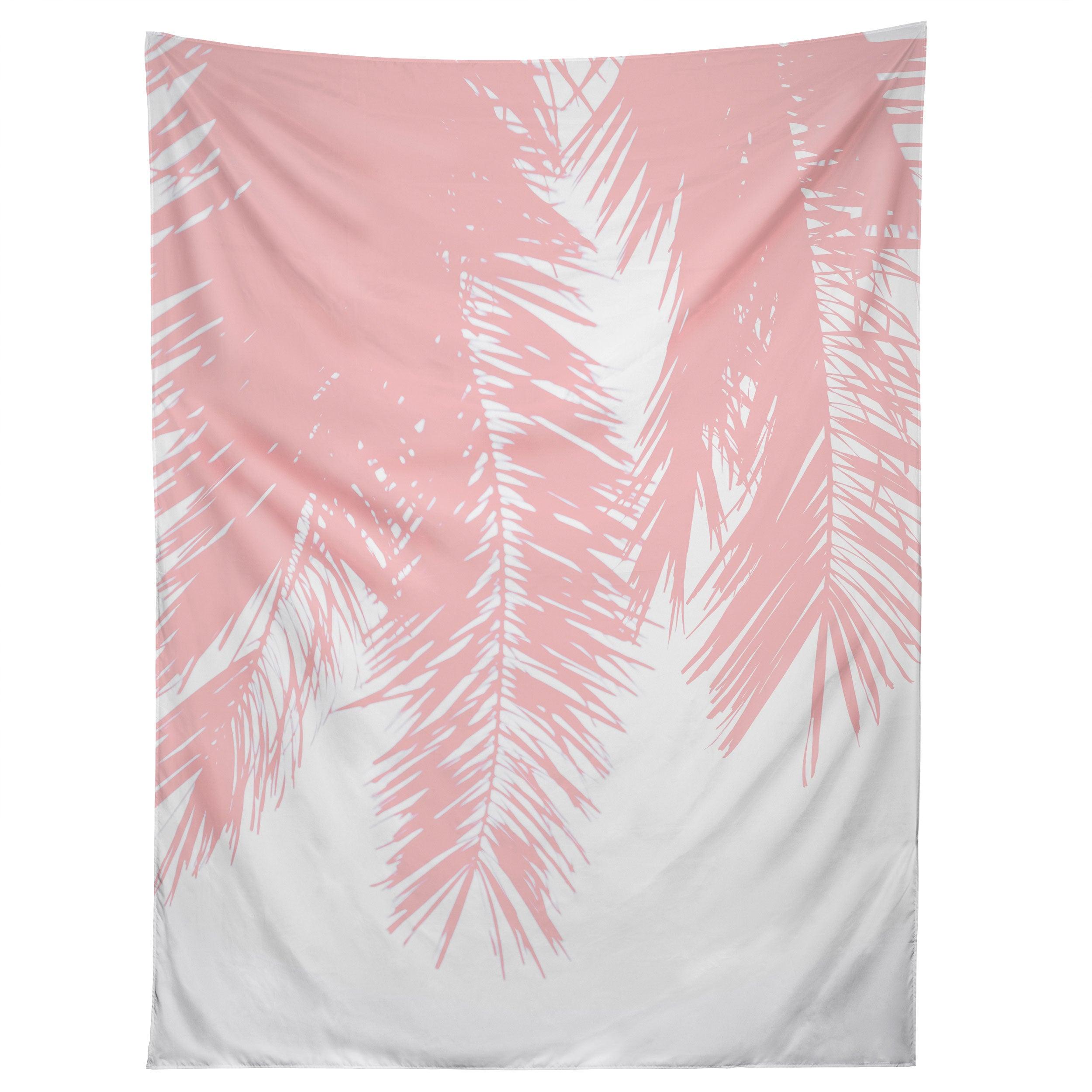 PINK CHIFFON PALM tapestry 75x100 чёрный
