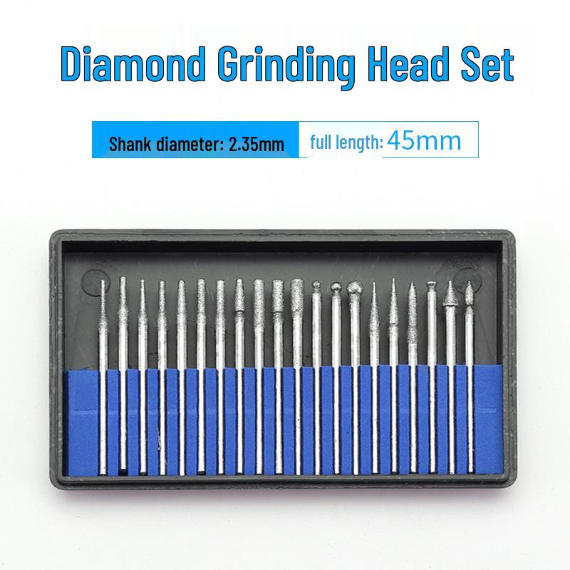 Karborundum Diamant Schleifkopf 2,35-3mm Elektrischer Schleifer Legierungsstift zum Jade Peeling