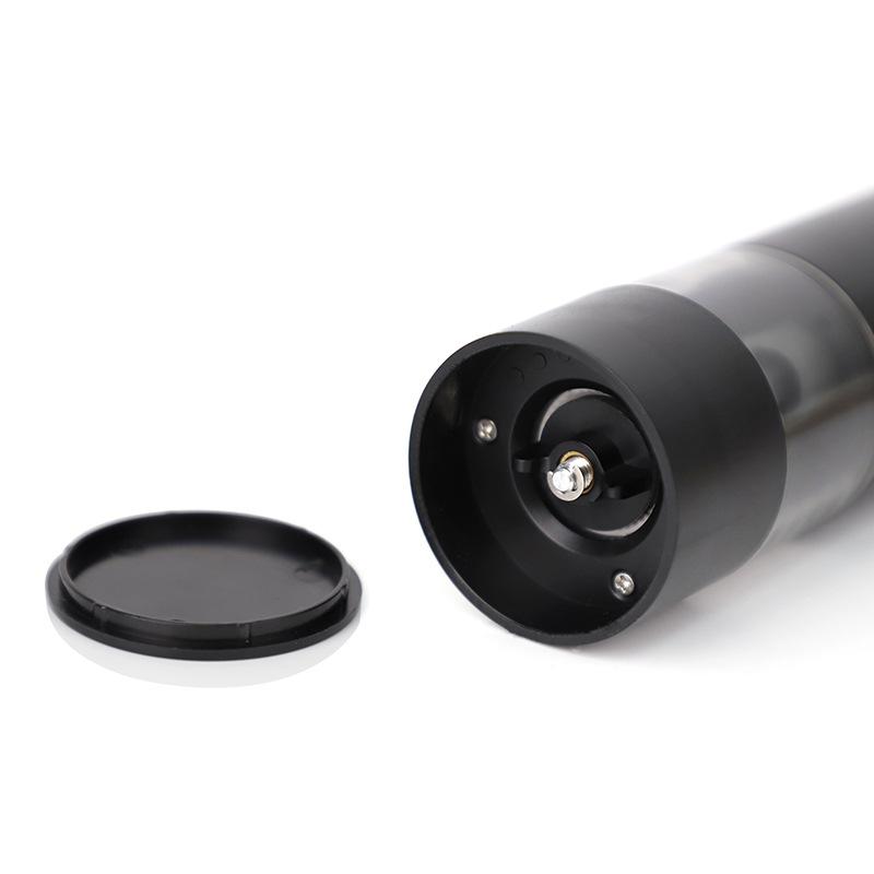 1 buc Râșniță electrică de piper, Negru Încărcare port USB Râșniță electrică cu buton pentru piper negru