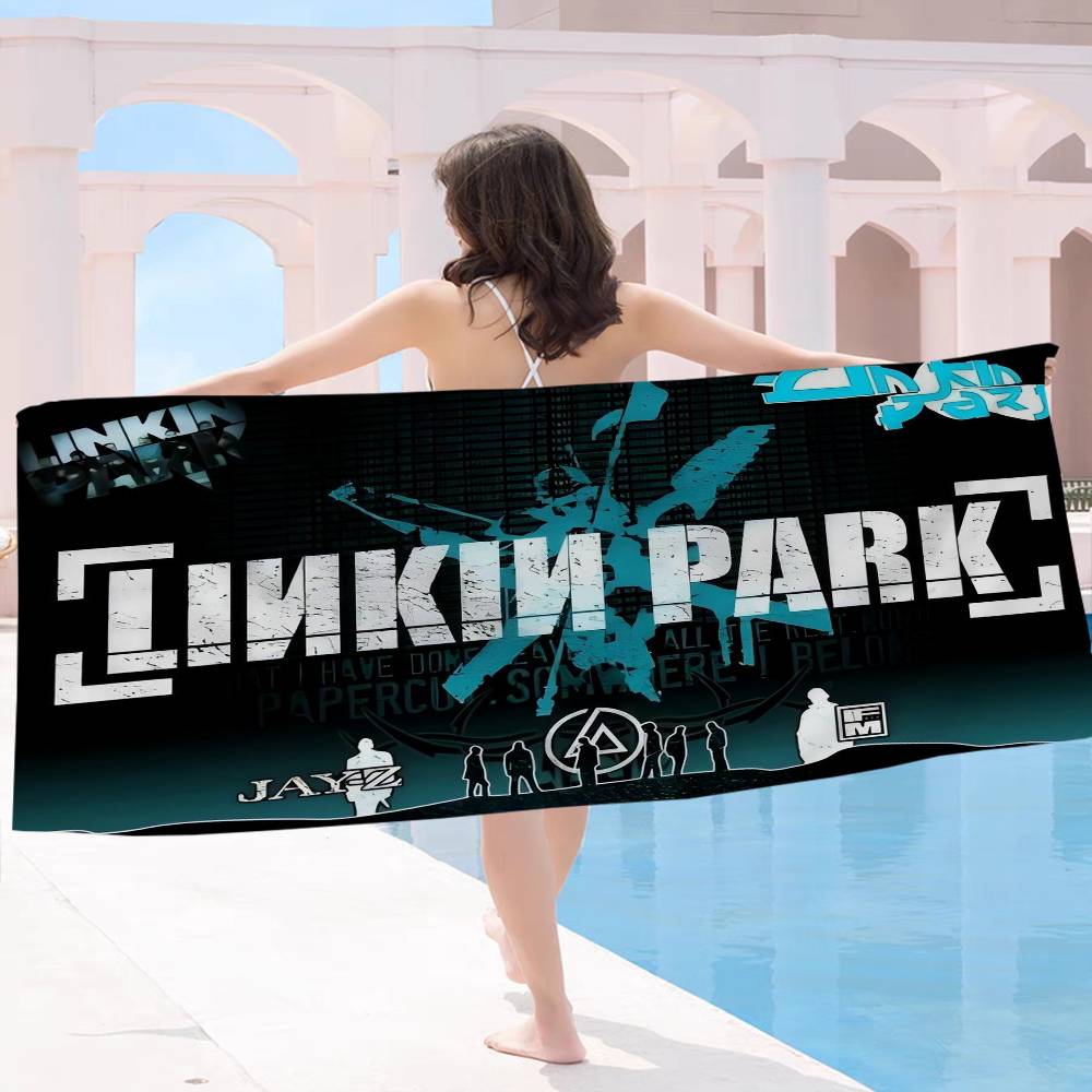 Band L-Linkin Cool P-park Big Microfiber Beach Towels Quick Dry Towel Sand Beach Towels Pool Towel for Travel Swim Pool Yoga