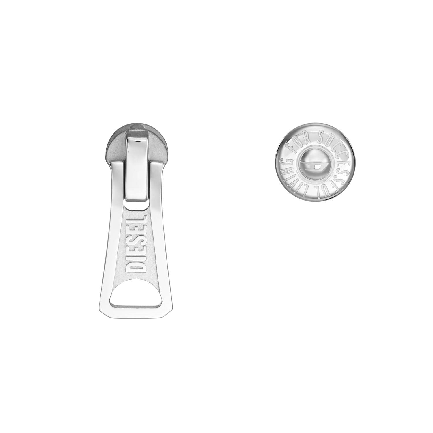 

Diesel All Gender Stainless Steel Stainless No Jewelry Earrings, Length 20.8MM, Width 6.95MM, Steel,