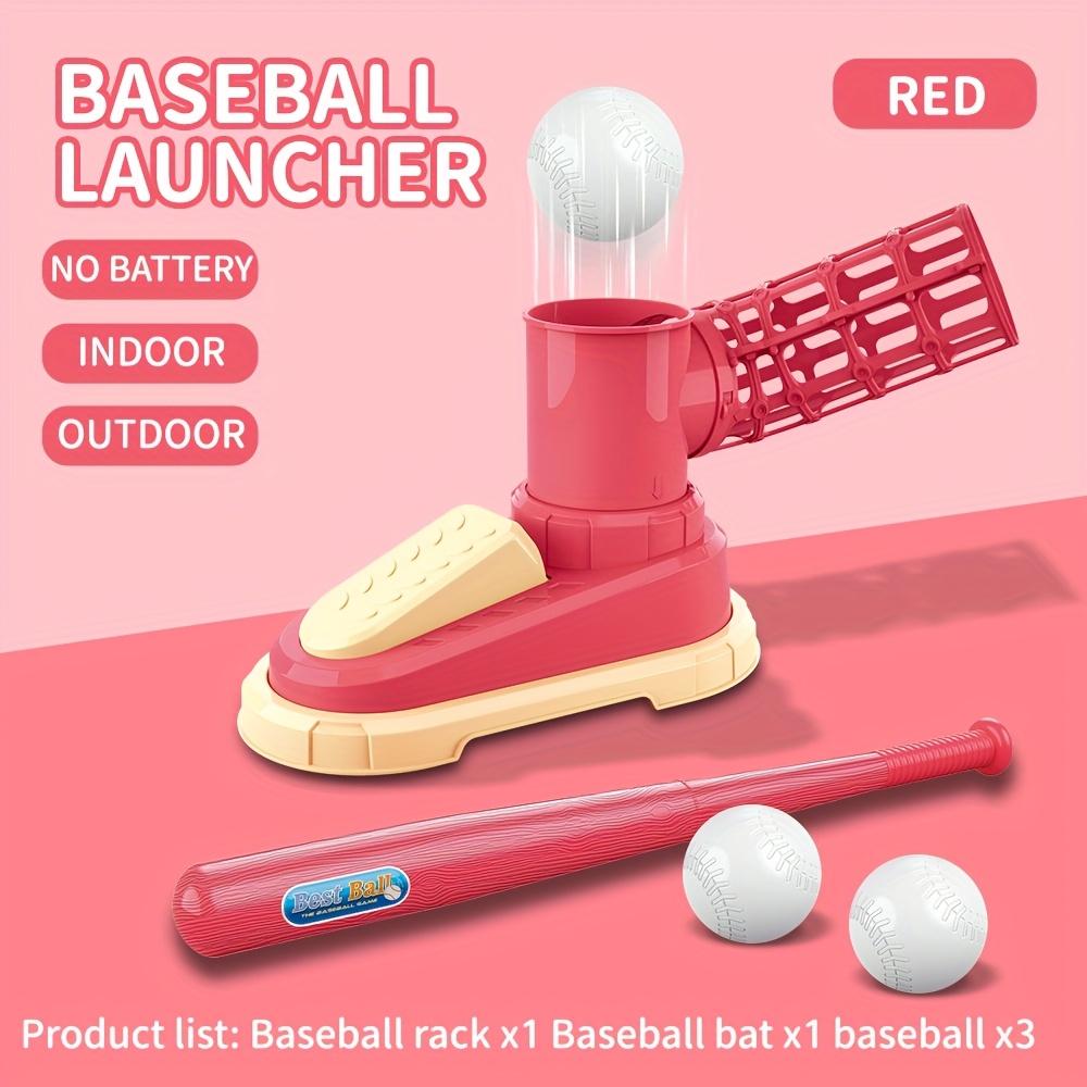 Tee Sphere Set For Kids Baseball T-Sphere Set With Balls Step On Pitching Machine Outdoor Sport Plaything Games For Young Boys Girls Toddler