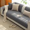 Imitation Cotton and Linen Sofa Cushion Solid Color Minimalist Slip Cushions Anti Wrinkle Wear-resistant Non Shrinking Couch Protection Pads