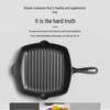 ZISIZ 26cm Cast Iron Striped Steak Frying Pan