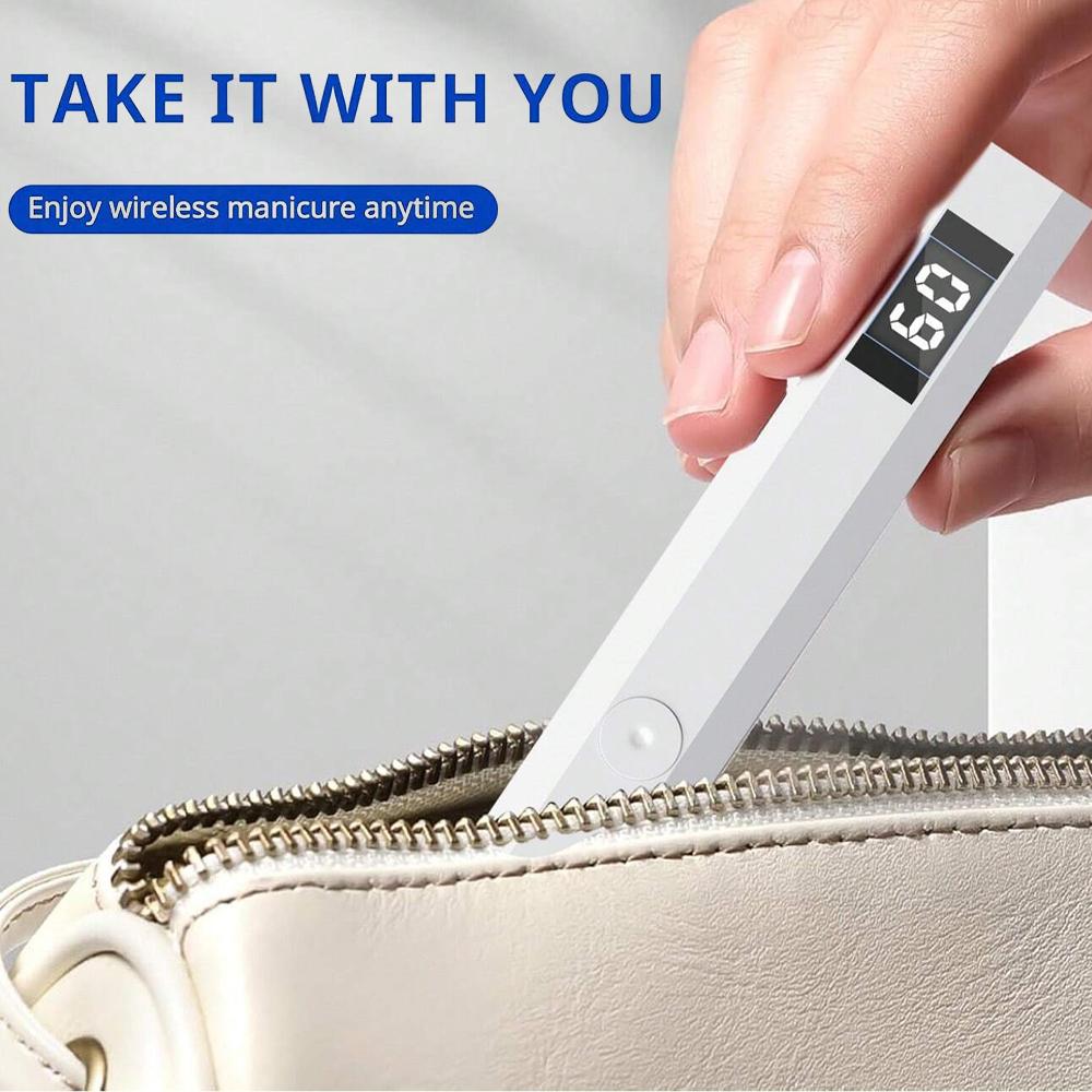 1set Handheld UV Light for Gel Nails Portable UV Nail Lamp Rechargeable LED Nail Lamp for Nails Art Desk Stand