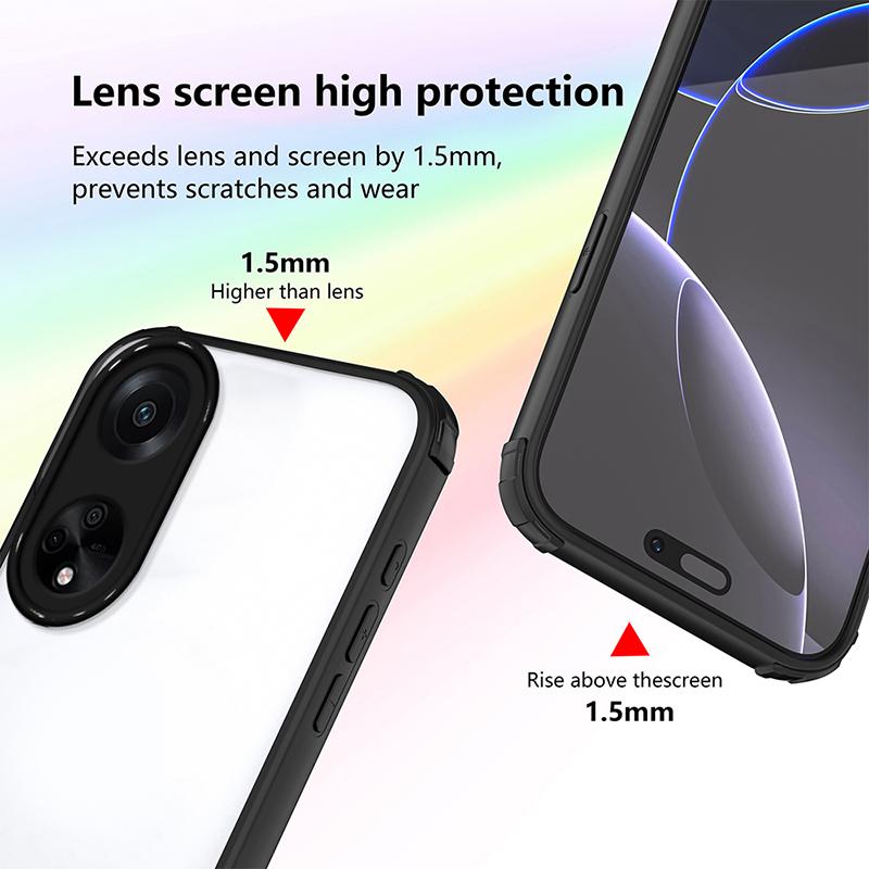 For Oppo K12X K13X New Clear Armor Bumper Shockproof Phone Case For OPPO F27 F23 F21 Pro Transparent Silicone Hard Cover Capa