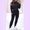 Autumn Winter Women's Turtleneck Slim Fit Long Sleeve Casual Two-piece Set