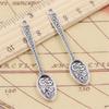 4PCS   Handcrafted Charm Antique Silver Rich Spoon Pendant Keychain